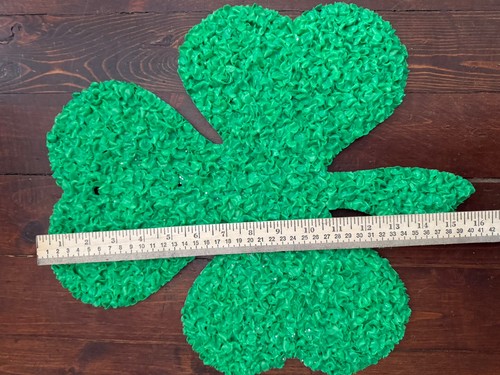 Vtg Melted Popcorn Plastic St Patrick's Day Clover Shamrock Decor New Old Stock - Picture 4 of 7