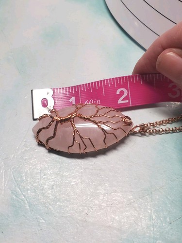 Natural Crystal Quartz Stone Tree of Life Healing Reiki Energy Pendant Necklace - Picture 10 of 10