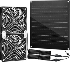 Solar Powered Fan Kit, 30W Solar Fan, Solar Panel Fan Kit, IPX7 Waterproof Fans