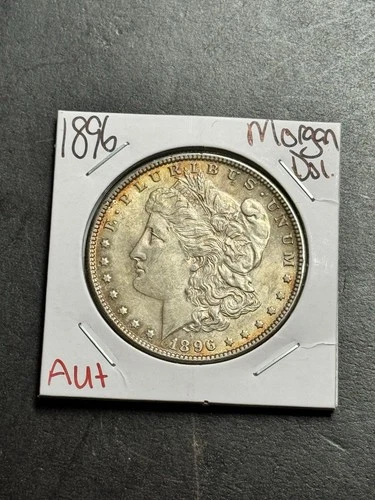 1896 P Morgan Silver Dollar AU About Uncirculated 90% Silver $1 Coin (Raw18425)