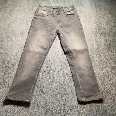 Free Planet Jeans Herren W32 L30 Grau Straight Denim