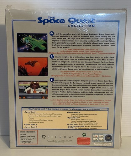 The Space Quest Collection 1-5 Multilingual French/German Variation Rare Sealed! - Picture 2 of 7