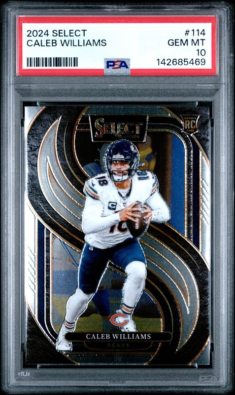 2024 Panini Select Premier Level Caleb Williams Rookie Card #114 PSA 10