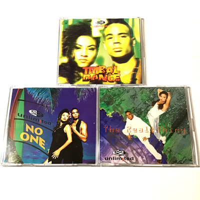 2 Unlimited 3 CD Single Lot: Tribal Dance, No One, The Real Thing Eurodance