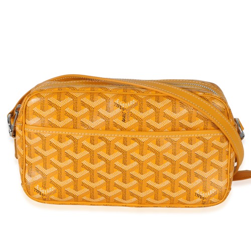 Goyard Yellow Goyardine Canvas Sac Cap Vert PM