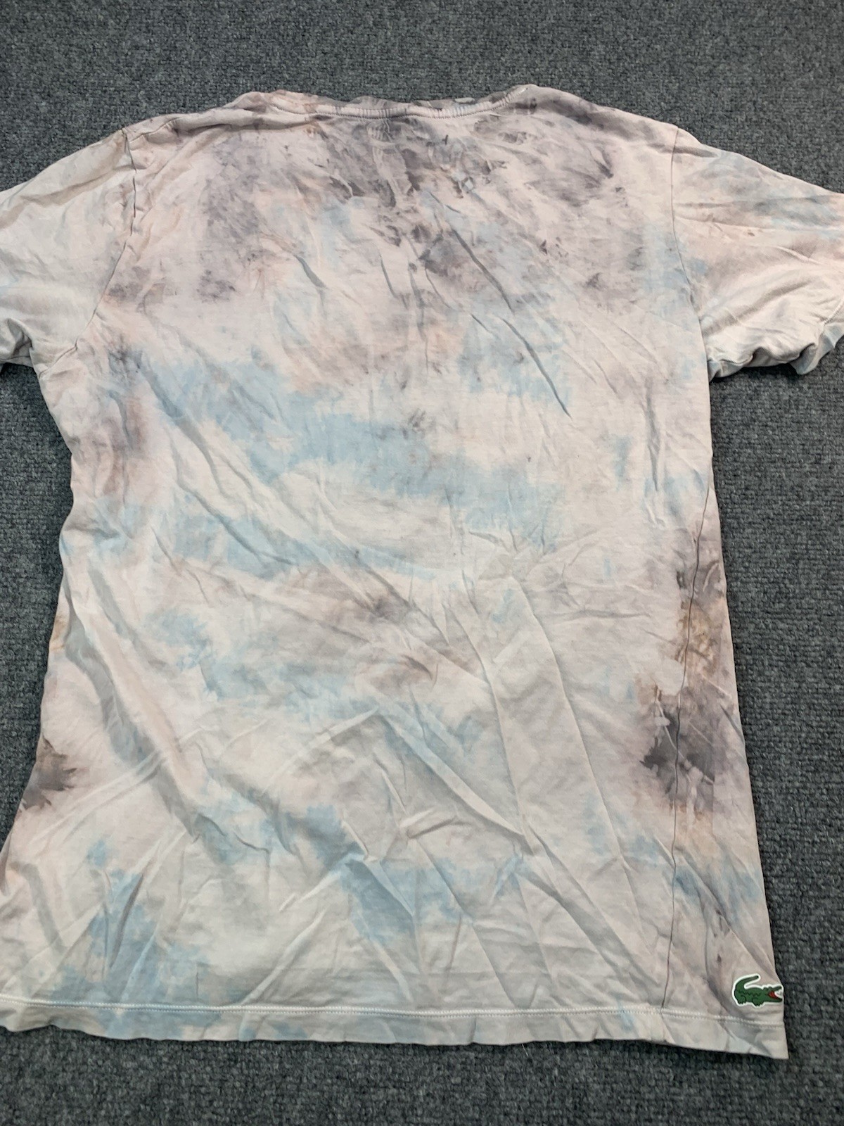 Lacoste Sleepwear Shirt Womens Large Pink Tye Dye Logo Short Sleeve Crew Neck thumbnail 14