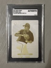 2013 Topps Finest GERRIT COLE Rookie Yellow PRINTING PLATE 1/1 RC SGC AUTHENTIC