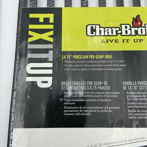 2x Char- Broil 14.75" - 17” Pro- Sear Porcelain Grid Now Fix It Up Charbroil - Picture 4 of 4