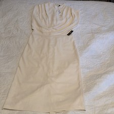 Express Crew Neck Cap Sleeve Midi  Dress Size LG Cream Bodice Gown NWT RP$88.