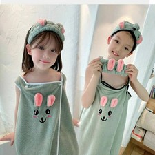 Coral Fleece Children's Bath Towel Bathrobes Baby Bathrobe  for Kids