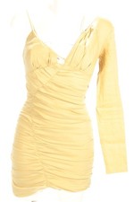 ZARA Robe asymétrique Dames Robe T EU 34 jaune primevère style décontracté