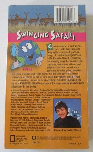 Really Wild Animals; SWINGING SAFARI (1994 VHS Video Tape) With Dudley Moore - Picture 2 of 3