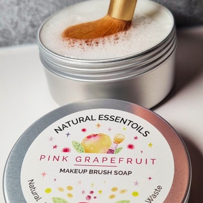 Natural Makeup Pinsel Reiniger Seife Zero Waste Brush Cleanser Pink Grapefruit 110g