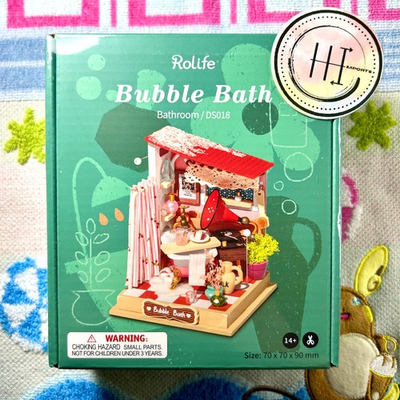 #ad Rolife Super Mini House Bubble Bath Bathroom DS018 Dollhouse Craft Kit Miniature $29.95