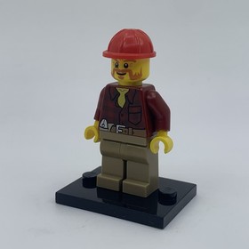 LEGO CITY FLANNEL SHIRT MINIFIGURE cty0467 60059 Red Hat Logger