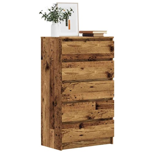 Ladekast 60x36x103 cm bewerkt hout hoogglans wit ladekastje kast vidaXL - Afbeelding 11 van 133