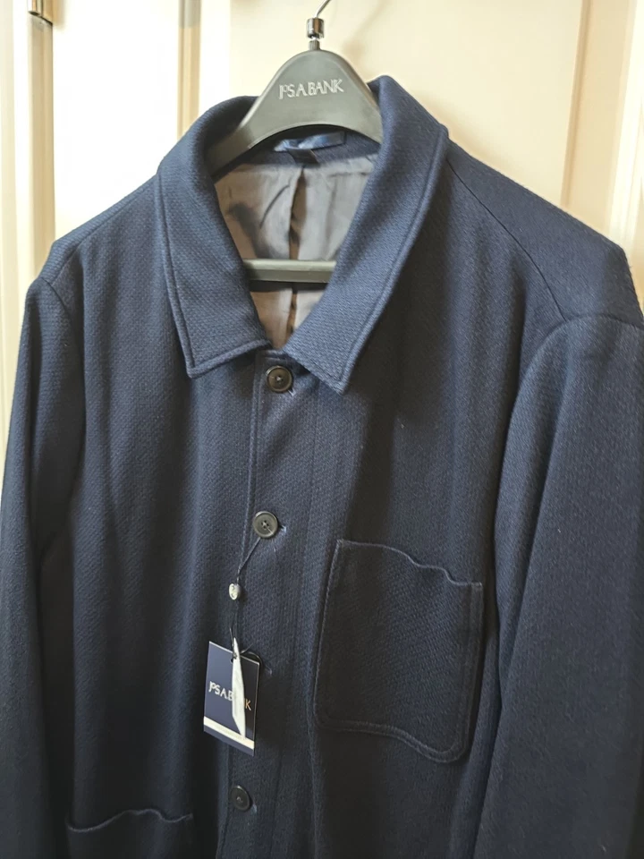 Chaqueta Blazer Jos A Bank Para Hombre Ajuste A Medida Tejido Texturizado Azul Marino Para Hombre XL Foto 3 de 4