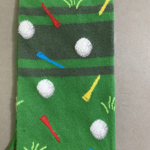 NWT DAVCO Men's Golf Theme Socks - Golf Balls & Tees - Sock Size 10-13 - Picture 4 of 18