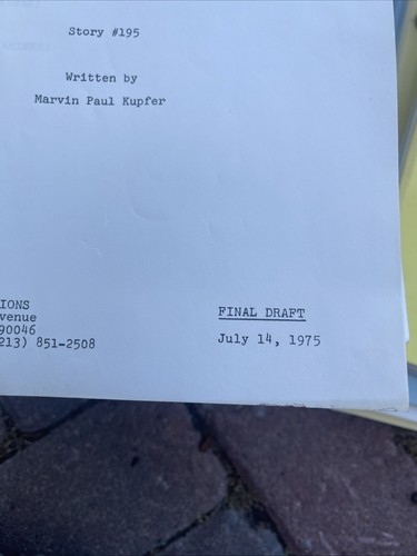 THE STREETS OF SAN FRANCISCO / Charles Larson 1975 TV Script "DEAD AIR - Picture 7 of 13