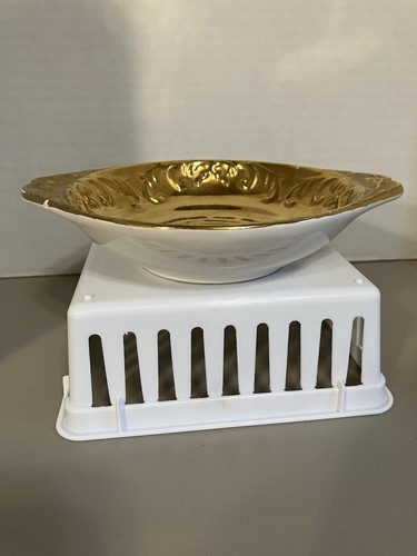 Plato de caramelo vintage Elynor China chapado en oro de 22 quilates - Imagen 4 de 7