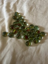Vintage Cats Eye Marbles Glass Lot Of 31