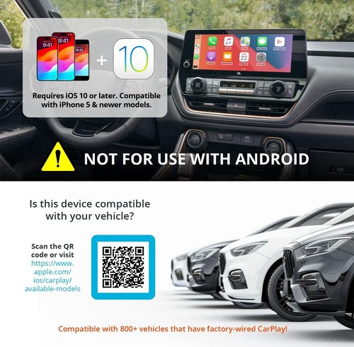 2025 Upgraded Wireless CarPlay Adapter for iPhone iOS10+ Bluetooth & Wifi - Picture 6 of 6