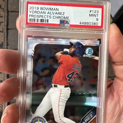 2019 Bowman Chrome Yordan Alvarez Prospect Card BCP-123 PSA 9 Houston Astros 145 - Picture 3 of 8