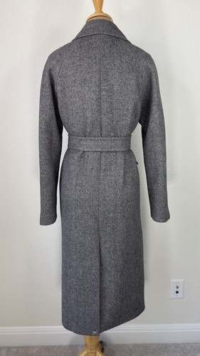 Express Fischgrät Wollmischung Gürtel langer Mantel Damen XS - Bild 2 von 7