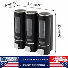 3-in-1 Shower Soap Dispenser Shampoo Conditioner Dispenser Soap Separator Hotel
