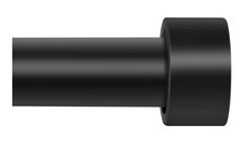 Curtain Rods for Windows 48 to 84 Inch, 1 Inch Black Rustic Curtain 32" to 86"