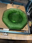 Depression Glass Octagon Salad Plates Set 4 Block Diamond Pattern