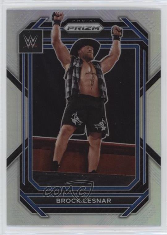 2023 Panini Prizm WWE Silver Prizm Brock Lesnar #151 0nr3