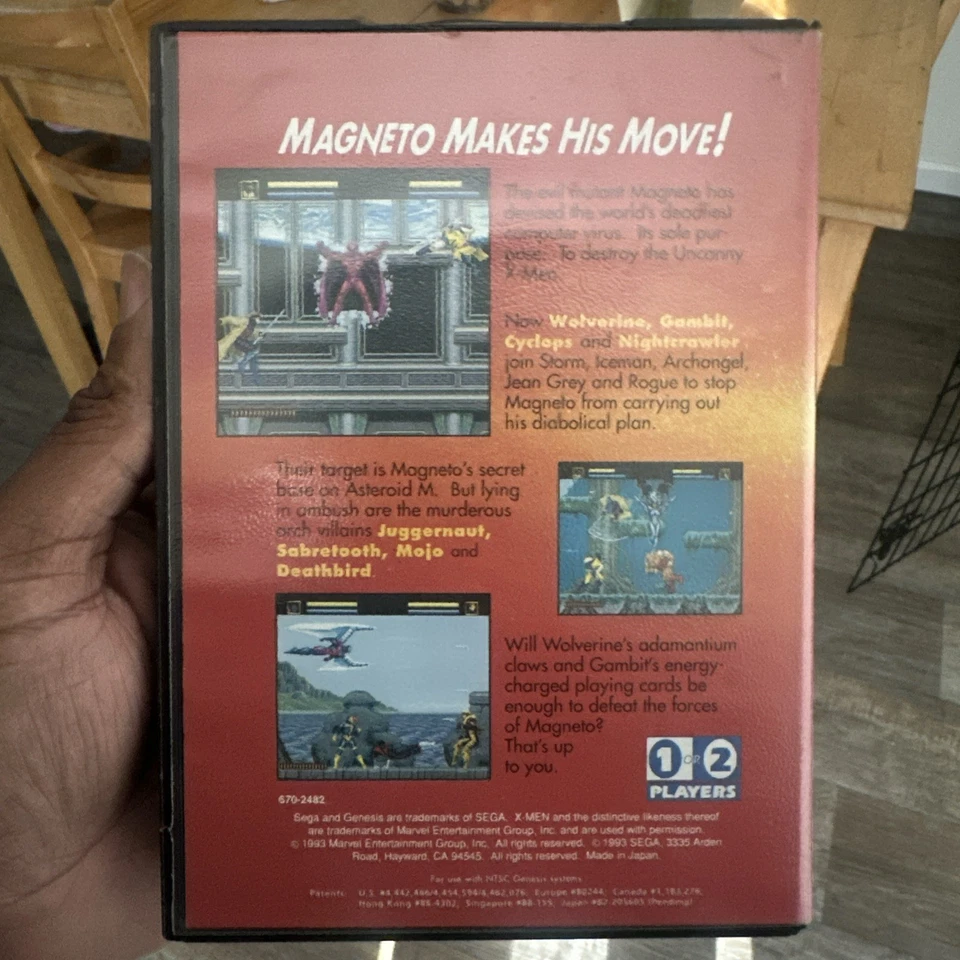 X-Men (Sega Genesis, 1993) Manual, Estuche y Cartucho - Probado Foto 3 de 4