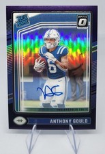 2024 Panini Donruss Optic Anthony Gould Purple Prizm Rated Rookie Auto /35 #205