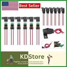 6 Pack Waterproof Inline Fuse Holders 30A Copper 12 30 AWG for Vehicles Marine