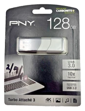 PNY Turbo Attaché 3.0 128GB Flash Drive Thumb Drive Pen Drive
