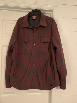 Vintage Nike ACG Quilted Flannel Plaid Jacket Mens XXL Red Black Snap Button
