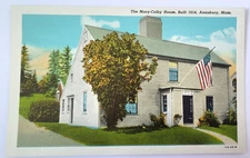 VTG 1929 AMESBURY MA PC The Macy-Colby House Antique Saltbox ARCHITECTURE MINT