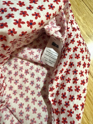 Grayson by Frank & Eileen red floral hero button down shirt size 4 Large - Picture 4 of 6