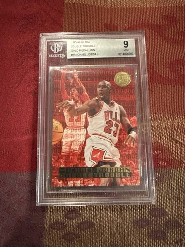 1995-96 Fleer Ultra Michael Jordan Double Trouble Gold Medallion #3 BGS 9 Mint