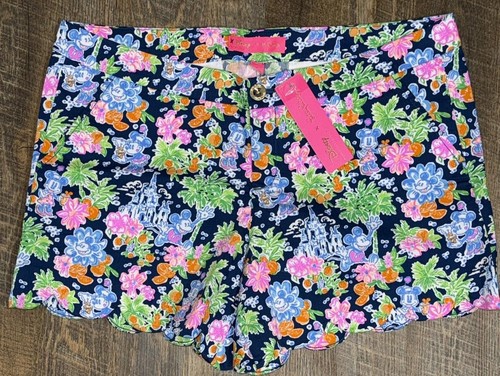 Lilly Pulitzer Disney Mickey & Minnie Mouse Buttercup Shorts Size 14 NWT