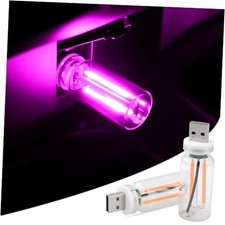 2 PCS Car USB Lights, Plug-in Retro Car Atmosphere Lamp with Touch purple