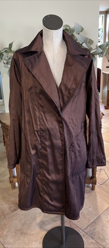 Mycra Pac Now Women S/M Donatella Raincoat Brown Black Reversible Travel A - Picture 8 of 15