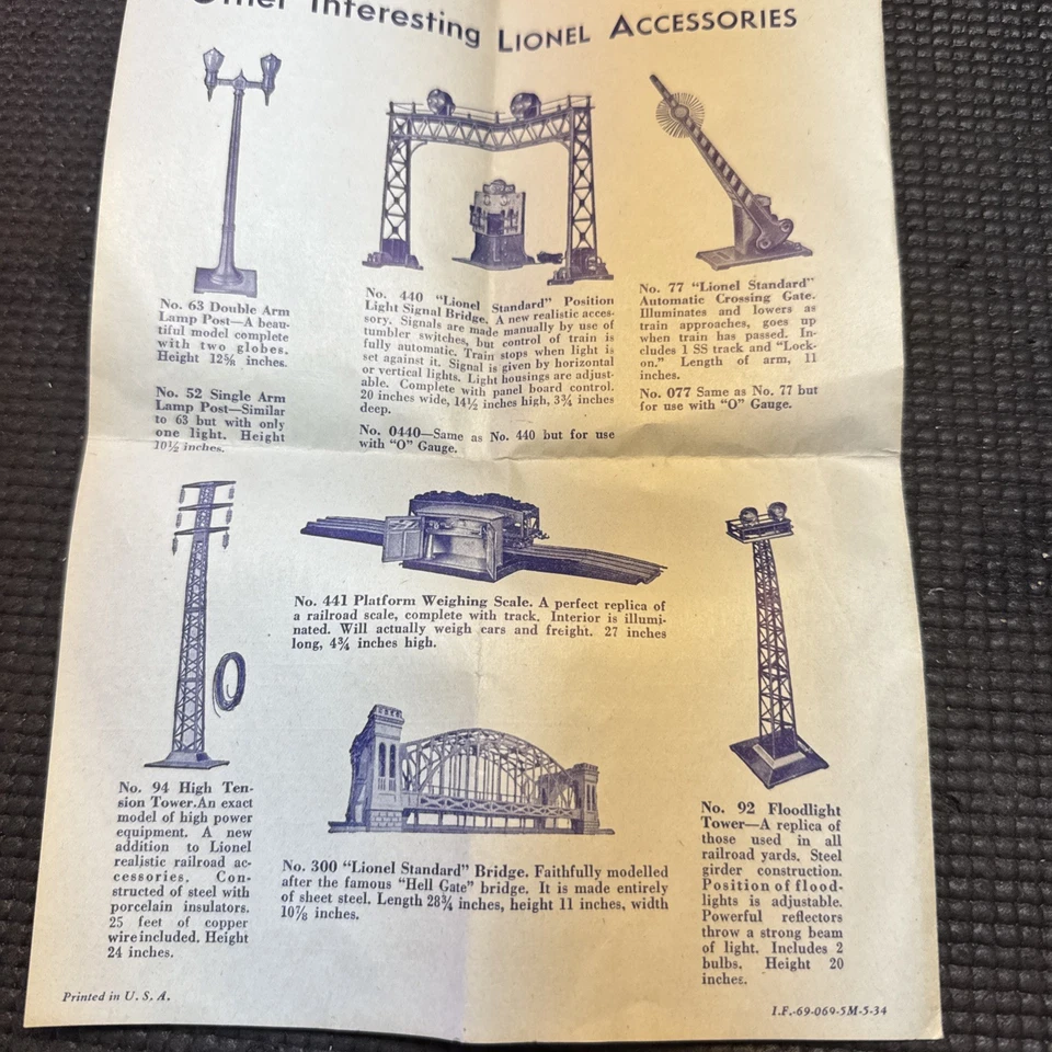 Lionel Pre War #69 Railroad Crossing Signal with Bell O/Std - Image 4 of 4