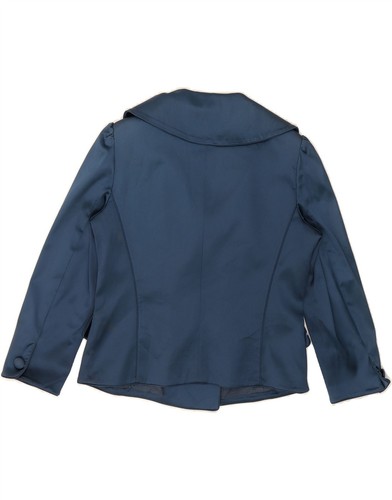 LUISA SPAGNOLI Womens Double Breasted Blazer Jacket IT 46 Large Blue DE57 - Picture 2 of 5