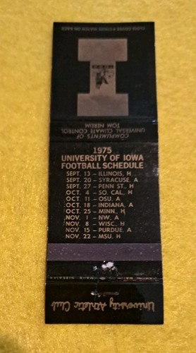 1975 University Athletic Club Spielbuch Hawkeyes Fußball Spielplan Iowa City IA - Bild 3 von 7