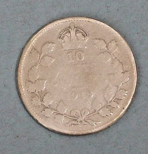 CANADA (1 ) COIN 10 CENTS  1918  FINE  0.8000 SILVER