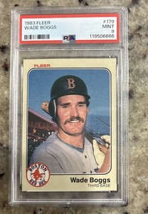 1983 Fleer #179 Wade Boggs Boston Red Sox RC Rookie HOF PSA 9 MINT