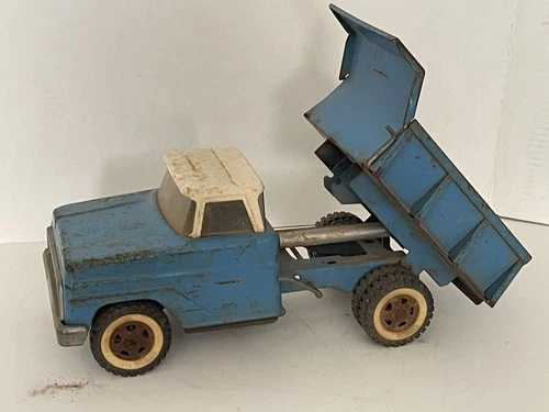 Vintage Tonka Blue Hydraulic Dump Truck Pressed Steel Toy 1965 - 1967