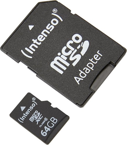Micro Sd Memory Card With Adaptor Intenso 3413490 64 Gb Class 10 NEU - Zdjęcie 4 z 6